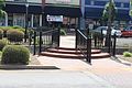 Steps and railings along Main St