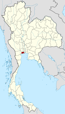 沙没沙空府在泰國的位置