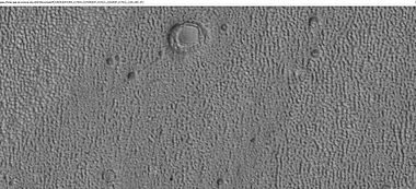 Ring mold craters of various sizes on floor of a crater, as seen by HiRISE under HiWish program