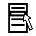 ISO-Tastatur­symbol der Menü-Taste nach IEC 60417