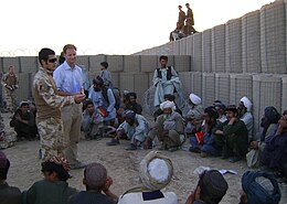 King (centre) en Afghanistan, 2009