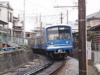 緑町駅 - 井細田駅間（2010年1月11日）