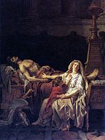 El dolor y los lamentos de Andrómaca sobre el cuerpo de Héctor (1783)