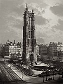 Saint-Jacques Tower circa 1867, restored by Ballu between (1854–58)