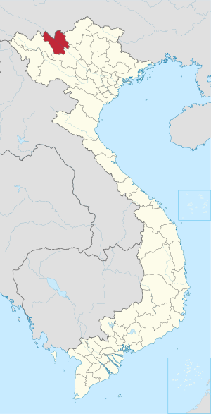 Karte von Vietnam mit der Provinz Lào Cai (Provinz) hervorgehoben