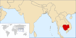 Location of Cambodia