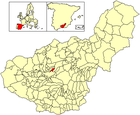 Расположение муниципалитета Виснар на карте провинции