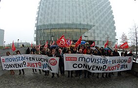 Manifestación trabajadores de Movistar+ por conflicto laboral, 05.jpg