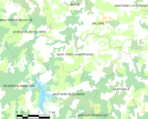 Poziția localității Saint-Yrieix-la-Montagne