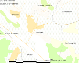 Moussac - Localizazion