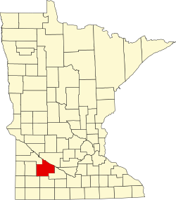 Karte von Redwood County innerhalb von Minnesota
