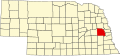 State map highlighting Saunders County