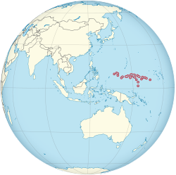 ミクロネシア連邦の位置