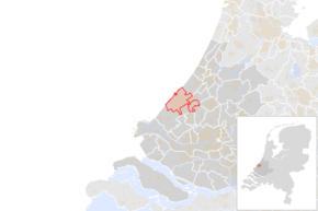 Prikaz pozicije Haaga na mestni mapi Južne Holandije