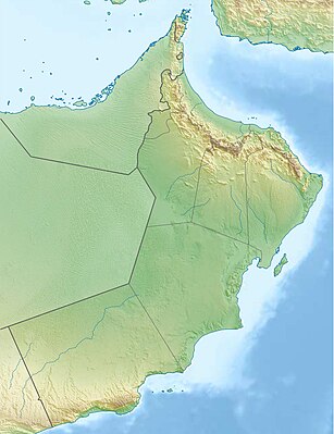 Mapa de localização/Omã