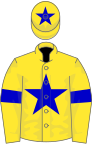 Yellow, blue star and armlets, star on cap