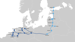 Průběh trati Rail Baltica