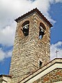 the bell tower of the church