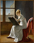 Marie-Denise Villers, Dones joves dibuixant (1801). Aquest és considerat el seu autoretrat i la seva millor obra. Originalment estava atribuïda a Jacques-Louis David.[13]