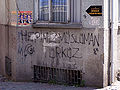 Wall inscription made by MHP supporters, reading "We are all Muslim Turks", in Edirnekapı
