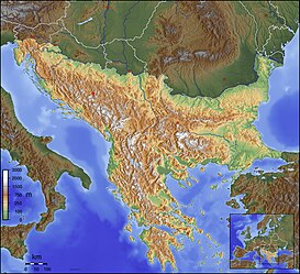 Macedonia ubicada en Balcanes