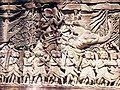 Kmerska vojska, ki gre v vojno proti Chamom, z reliefa na Bayonu
