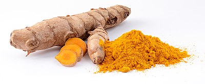 Borrie (Curcuma longa) se vars risoom en poeier.