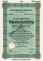 Deutschen Reichsbahn Schatzanweisung von 1939