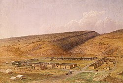 Fort Defiance, New Mexico (now Arizona) by Seth Eastman (1808 - 1875), painted 1873