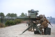 TOW ITASの射撃訓練を行うアメリカ海兵隊員