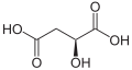 Deutsch: Struktur von L-Äpfelsäure English: Structure of L-Malic acid