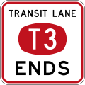 (R4-8.4) Transit Lane ends (T3 version)