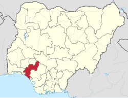 Kedudukan Negeri Ondo di Nigeria