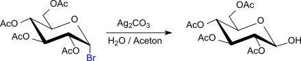 2,3,4,6-Glucose-tetraacetat aus Acetobromglucose