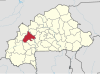 Localisation de la province du Mouhoun au Burkina Faso.