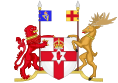 Escudo de Irlanda del Norte, oficial entre 1921 y 1972.
