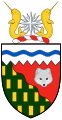 Windrose im Oberwappen des Wappens der Nordwest-Territorien