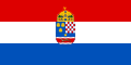 Застава Краљевине Хрватске и Славоније у Аустроугарској монархији (1868—1918), мера: 1:2