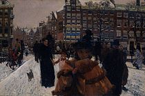 De Singelbrug bij de Paleisstraat in Amsterdam, 1895/1896