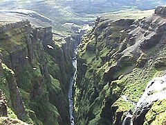 Downstream view of the canyon