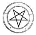 Pentagramo ĉirkaŭita de cirklo, magia simbolo