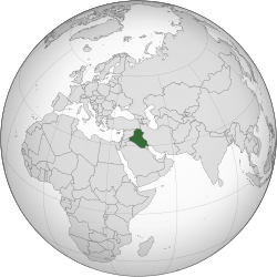 Местоположение на Ирак
