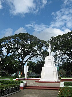 A statue of Jose Rizal in City Plaza of Dapitan.