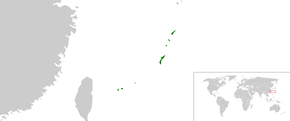 Kart over Kongedømmet Ryukyu