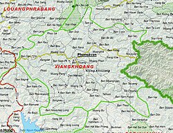 Mapa provincie Xiangkhoang, Laos