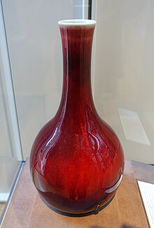 A ruby red vase in the collection of the Morgan Library & Museum