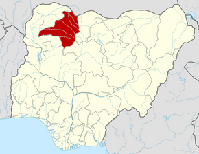 Harta statului Zamfara în cadrul Nigeriei