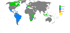 Land hvor Beatrice (grønt) er mye brukt