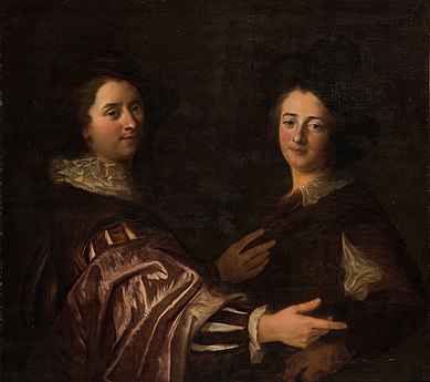 Portrait of Mrs Héron de la Tuilerie and Héron de Courgy, in Flemish costume