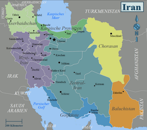 Die Regionen des Iran